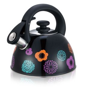 2.5 L Black & Flower Tea Kettle