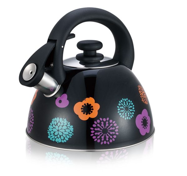 2.5 L Black & Flower Tea Kettle