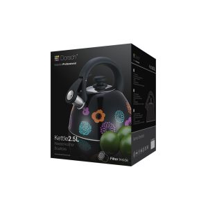 2.5 L Black & Flower Tea Kettle