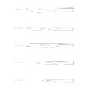 6 Pcs Pyramid Knifes