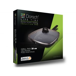 Dorsch Non-Stick Grill Pan with Lid - 28 cm